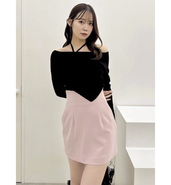 dazzlin「レイヤードオフショルバックリボンニット」|ニット・セーター|