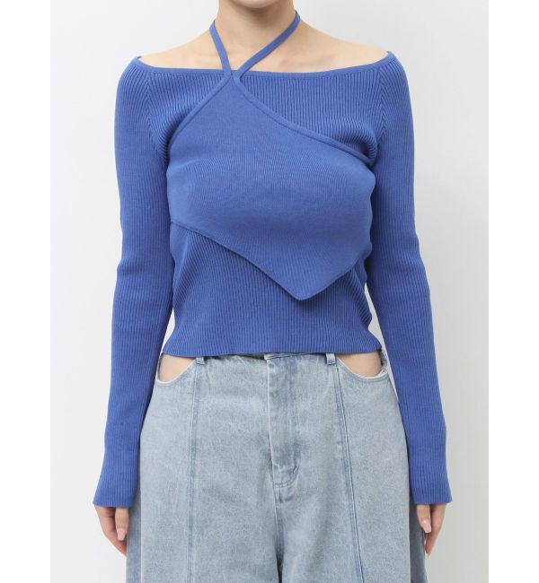 dazzlin「レイヤードオフショルバックリボンニット」|ニット・セーター|