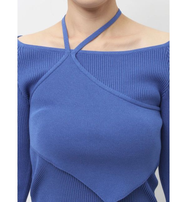 dazzlin「レイヤードオフショルバックリボンニット」|ニット・セーター|