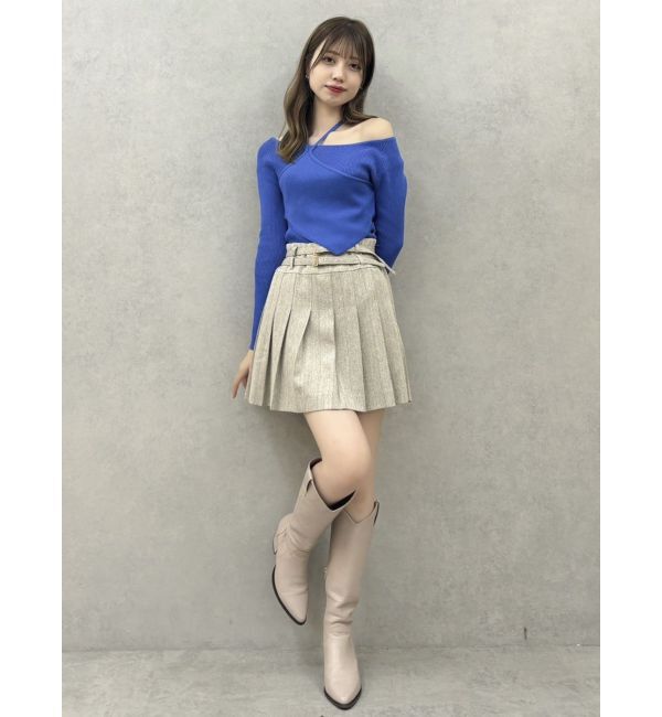 dazzlin「レイヤードオフショルバックリボンニット」|ニット・セーター|