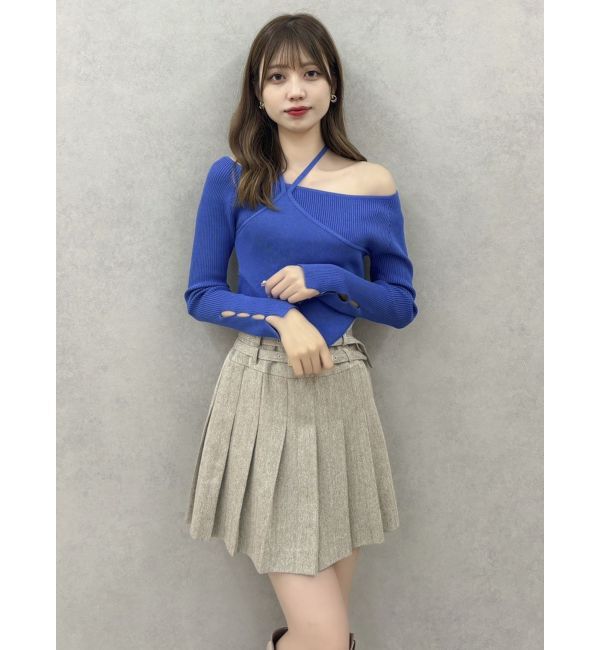 dazzlin「レイヤードオフショルバックリボンニット」|ニット・セーター|