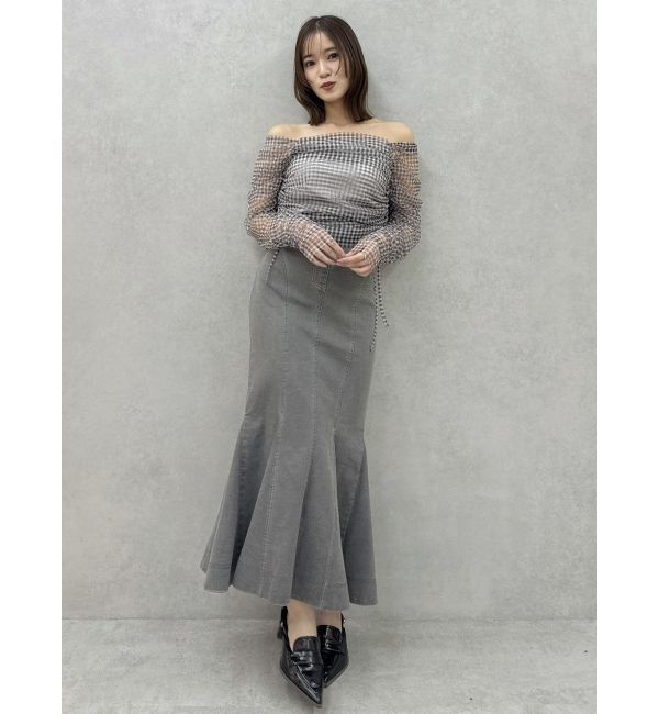 dazzlin「ワンショルギャザーシアートップス」|Tシャツ・カットソー|