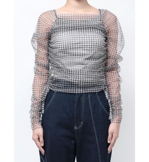 dazzlin「ワンショルギャザーシアートップス」|Tシャツ・カットソー|