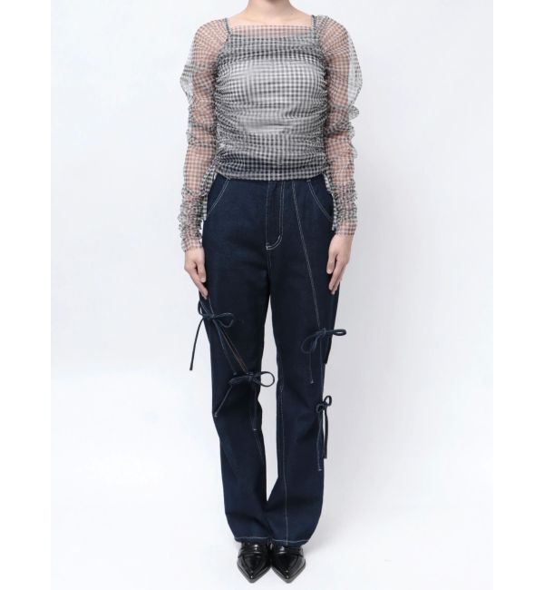 dazzlin「ワンショルギャザーシアートップス」|Tシャツ・カットソー|