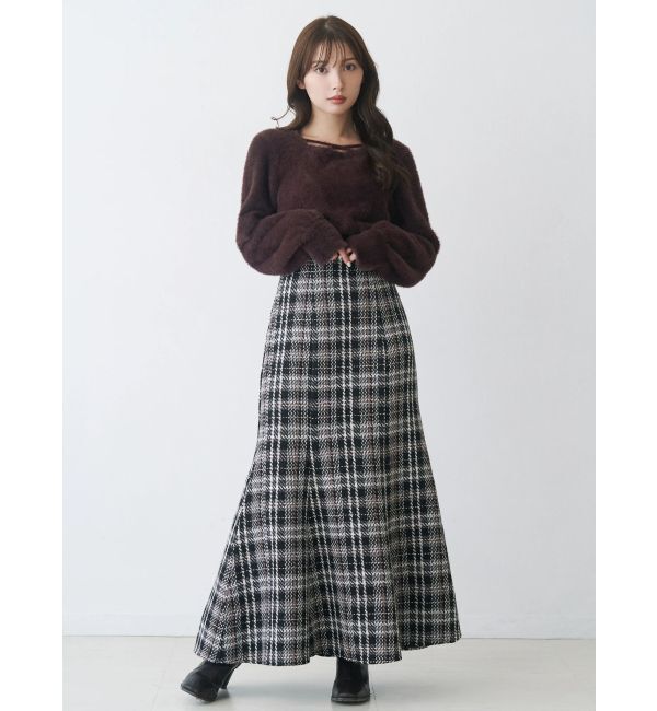 MERCURYDUO「オリジナルロービングチェックマーメイドスカート」|スカート|