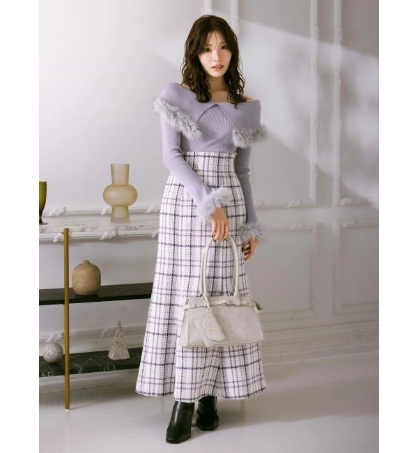 MERCURYDUO「オリジナルロービングチェックマーメイドスカート」|スカート|