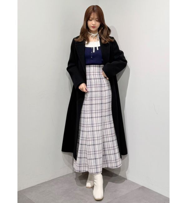 MERCURYDUO「オリジナルロービングチェックマーメイドスカート」|スカート|