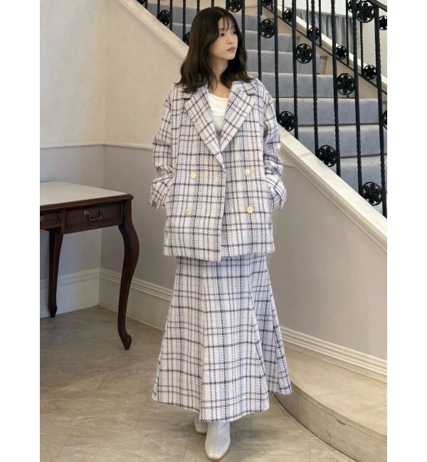 MERCURYDUO「オリジナルロービングチェックマーメイドスカート」|スカート|