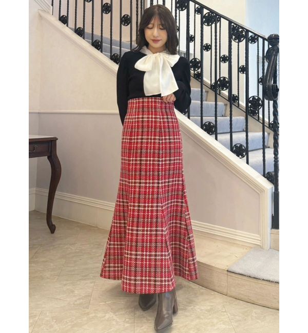 MERCURYDUO「オリジナルロービングチェックマーメイドスカート」|スカート|