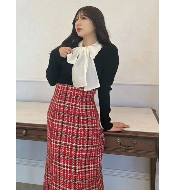 MERCURYDUO「オリジナルロービングチェックマーメイドスカート」|スカート|