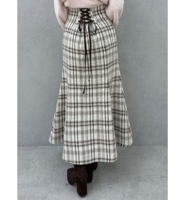 MERCURYDUO「オリジナルロービングチェックマーメイドスカート」|スカート|