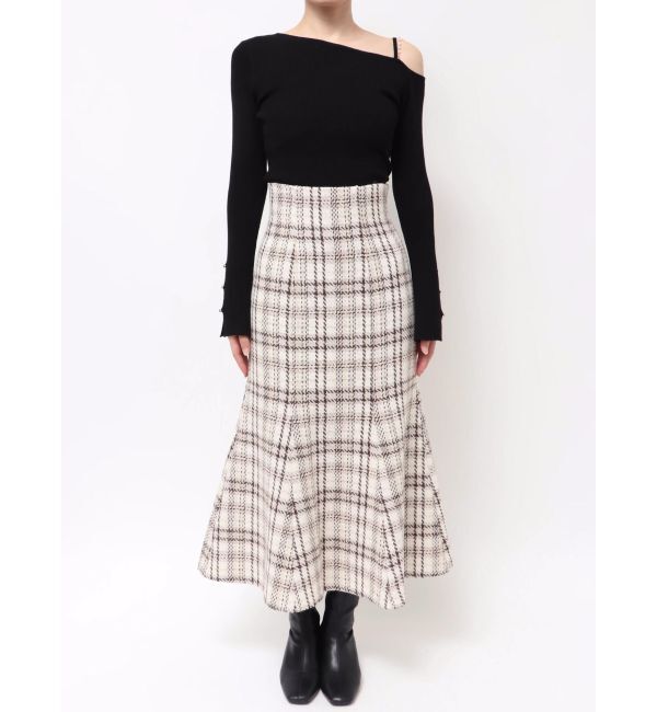 MERCURYDUO「オリジナルロービングチェックマーメイドスカート」|スカート|