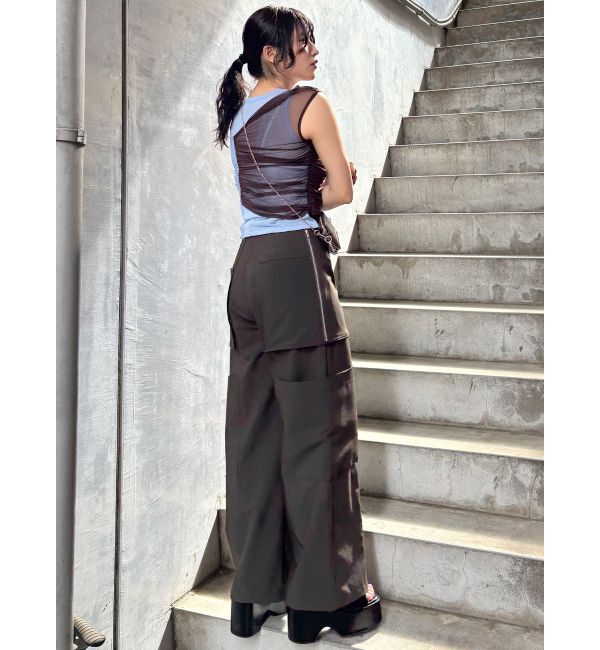 MURUA「ZIPカーゴパンツ」|カーゴ|