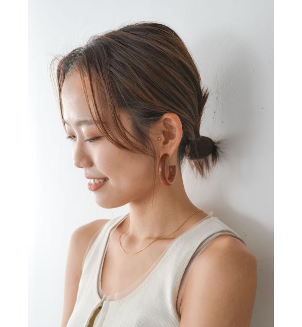 Ungrid「ウッドフープピアス」|その他|