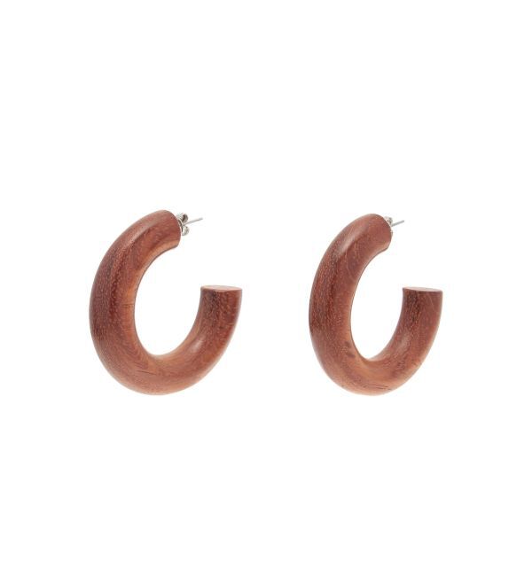 Ungrid「ウッドフープピアス」|その他|