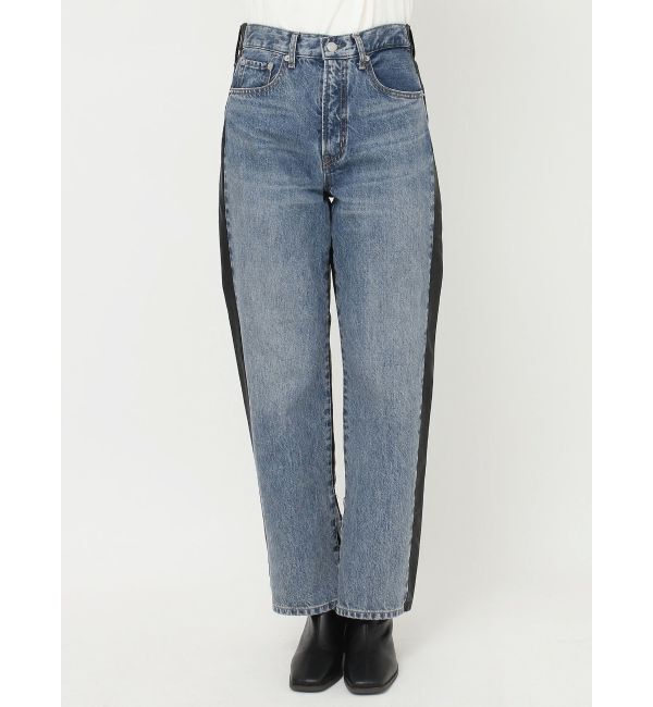 Ungrid「フェイクレザードッキングデニム」|デニム|