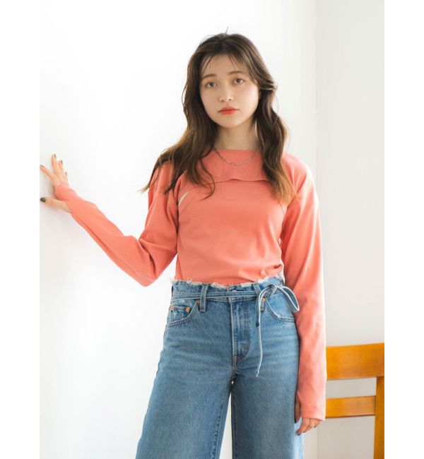 Ungrid「タンクレイヤードショートロングスリーブTee」|Tシャツ・カットソー|