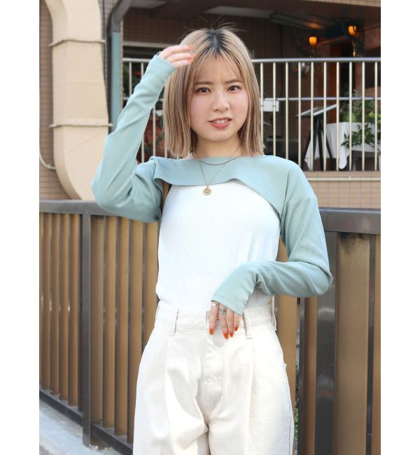 Ungrid「タンクレイヤードショートロングスリーブTee」|Tシャツ・カットソー|