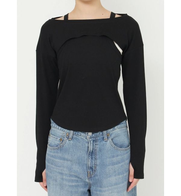 Ungrid「タンクレイヤードショートロングスリーブTee」|Tシャツ・カットソー|