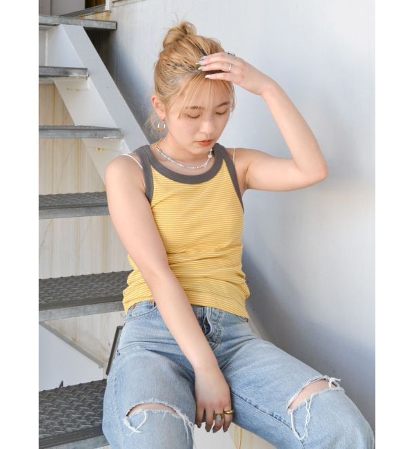 Ungrid「アメスリタンクトップ」|タンクトップ|イエロー