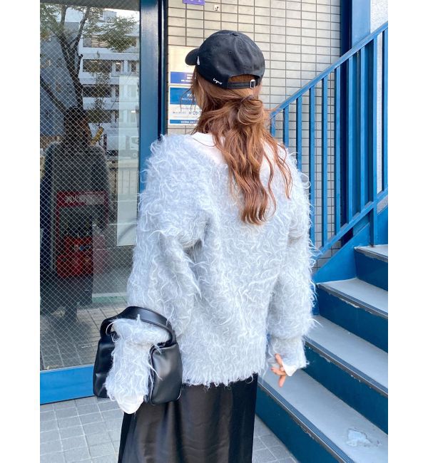 Ungrid「Vネック起毛ルーズニット」|ニット・セーター|