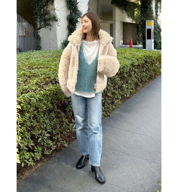 Ungrid「Vネック起毛ルーズニット」|ニット・セーター|