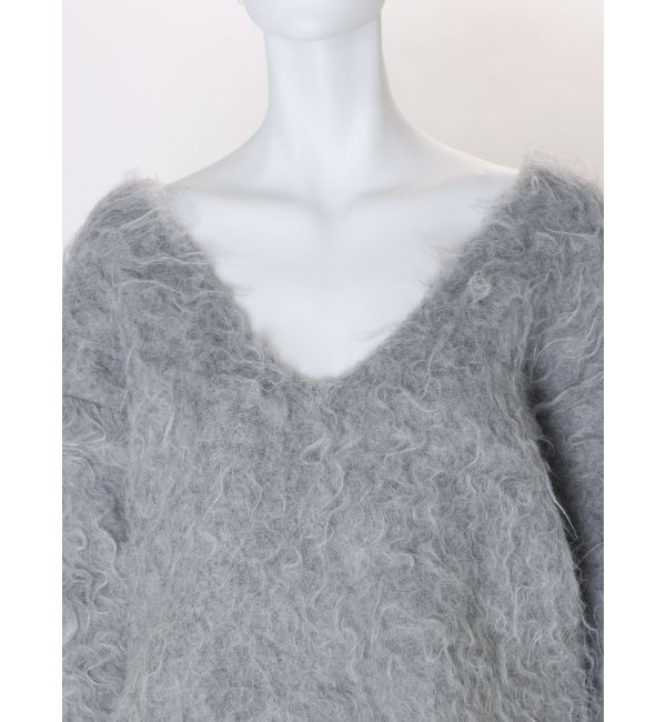 Ungrid「Vネック起毛ルーズニット」|ニット・セーター|