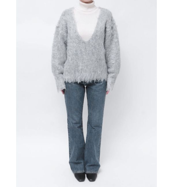 Ungrid「Vネック起毛ルーズニット」|ニット・セーター|