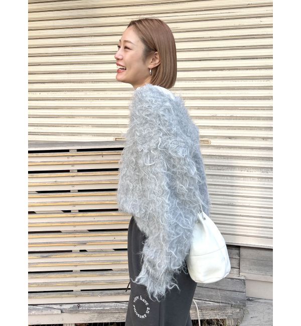 Ungrid「Vネック起毛ルーズニット」|ニット・セーター|