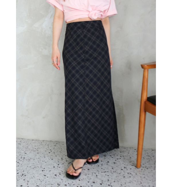 Ungrid「チェックアイラインスカート」|スカート|