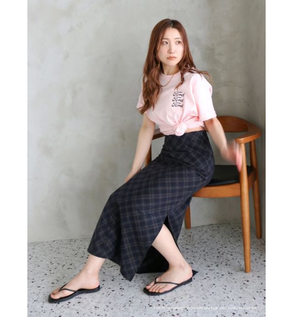 Ungrid「チェックアイラインスカート」|スカート|