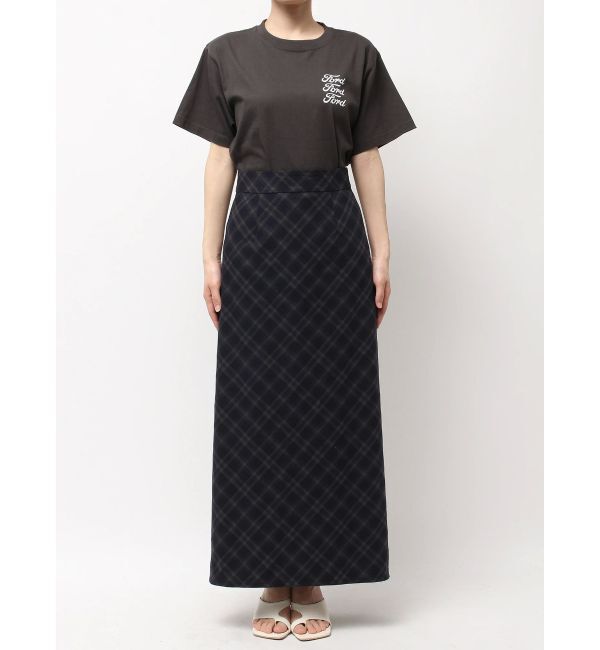 Ungrid「チェックアイラインスカート」|スカート|