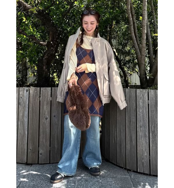 Ungrid「アーガイルニットキャミソール」|ニット・セーター|