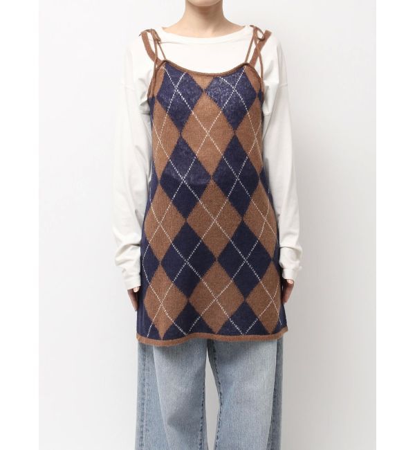 Ungrid「アーガイルニットキャミソール」|ニット・セーター|