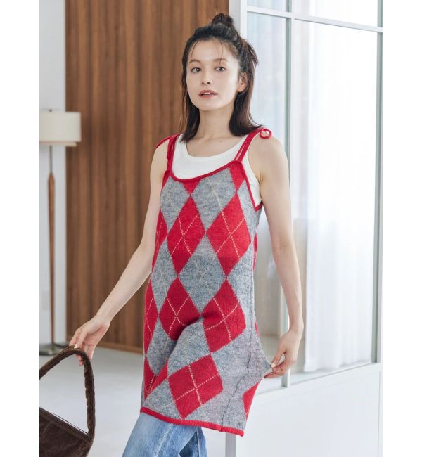 Ungrid「アーガイルニットキャミソール」|ニット・セーター|