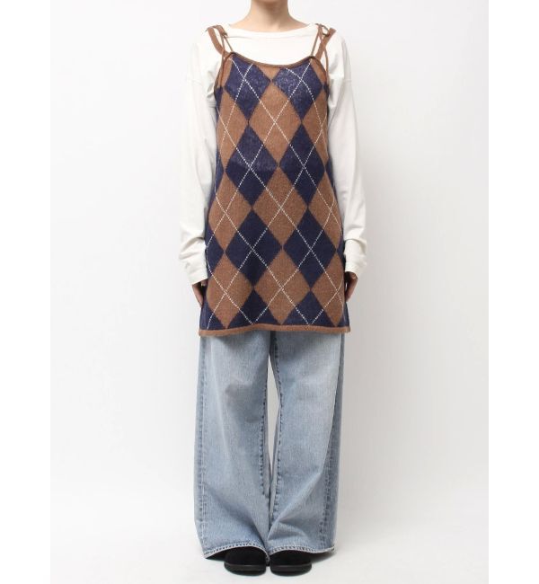 Ungrid「アーガイルニットキャミソール」|ニット・セーター|