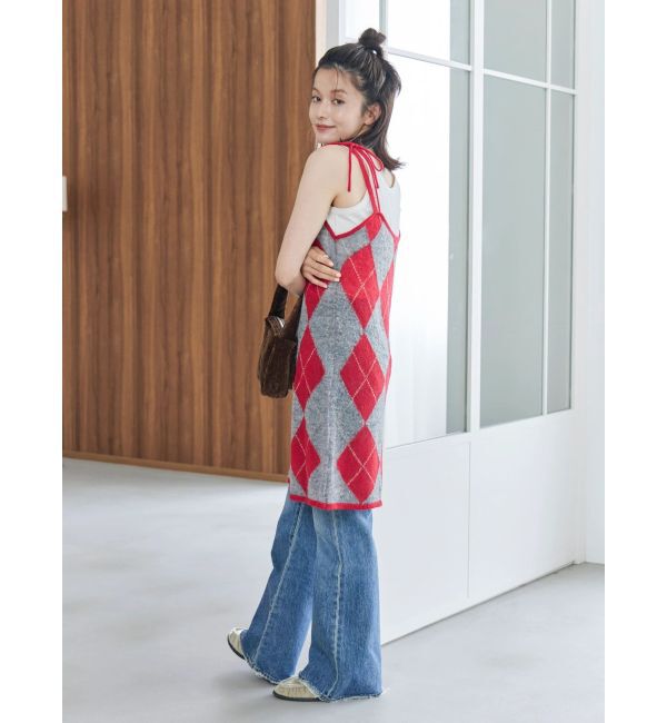 Ungrid「アーガイルニットキャミソール」|ニット・セーター|