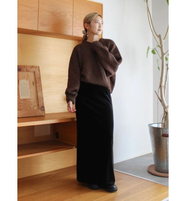 Ungrid「フィットベロアスカート」|スカート|