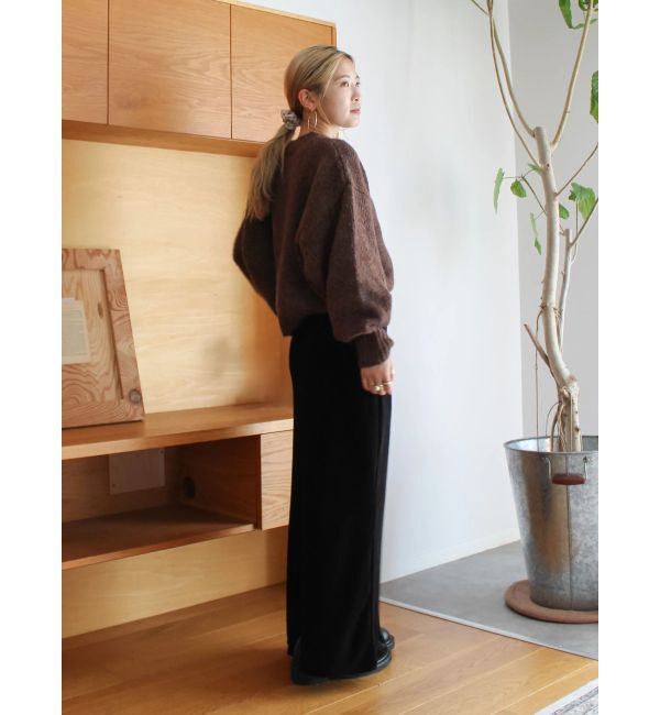 Ungrid「フィットベロアスカート」|スカート|