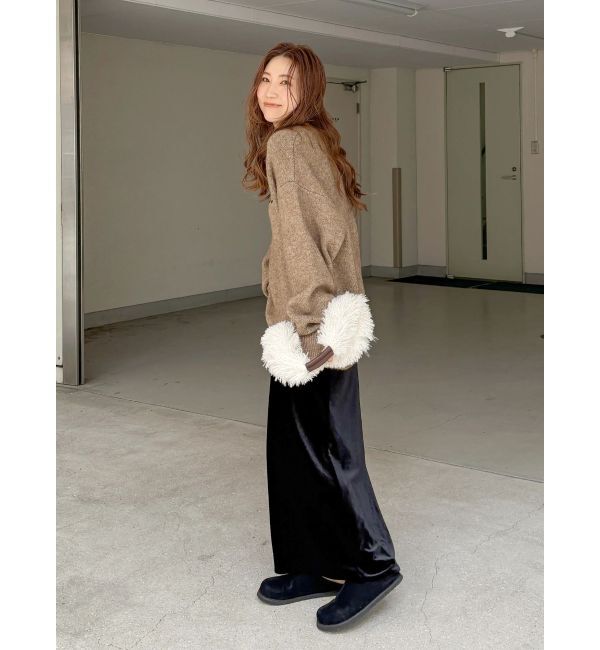 Ungrid「フィットベロアスカート」|スカート|