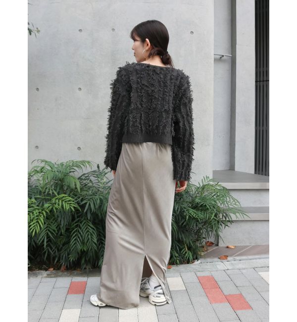 Ungrid「フィットベロアスカート」|スカート|