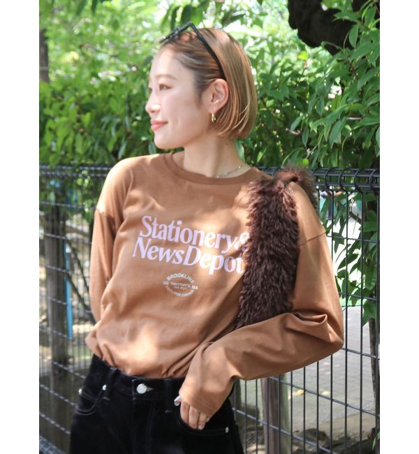 Ungrid「カラーロゴロングスリーブTee」|Tシャツ・カットソー|