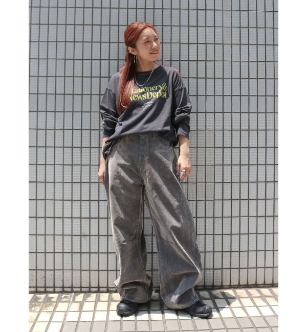 Ungrid「カラーロゴロングスリーブTee」|Tシャツ・カットソー|