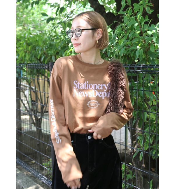 Ungrid「カラーロゴロングスリーブTee」|Tシャツ・カットソー|