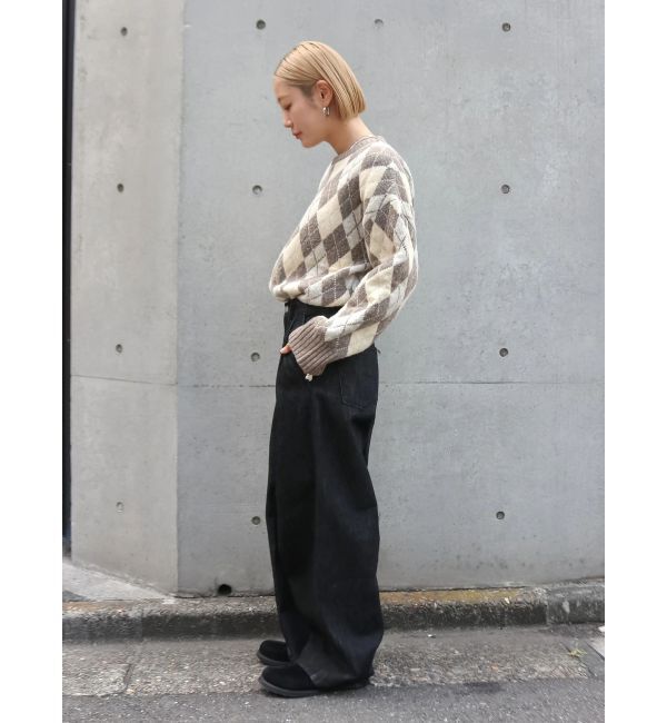 Ungrid「アーガイルルーズニット」|ニット・セーター|