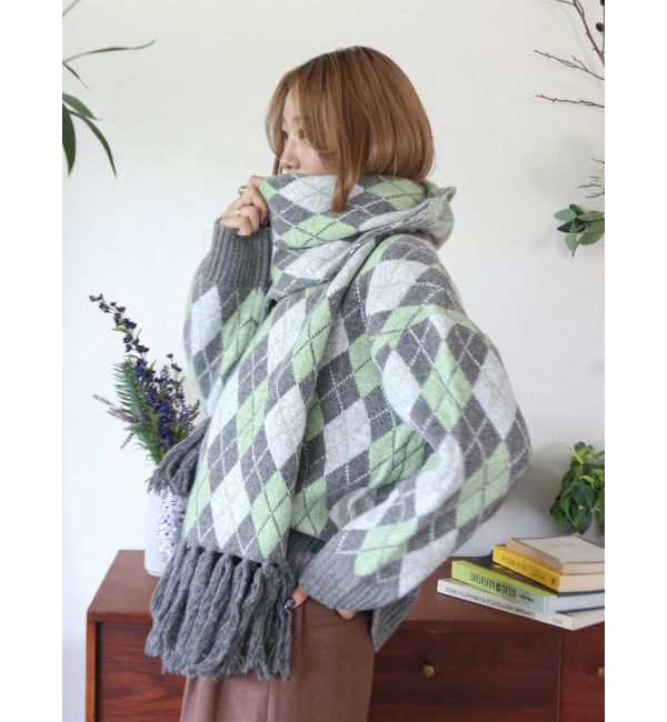 Ungrid「アーガイルルーズニット」|ニット・セーター|