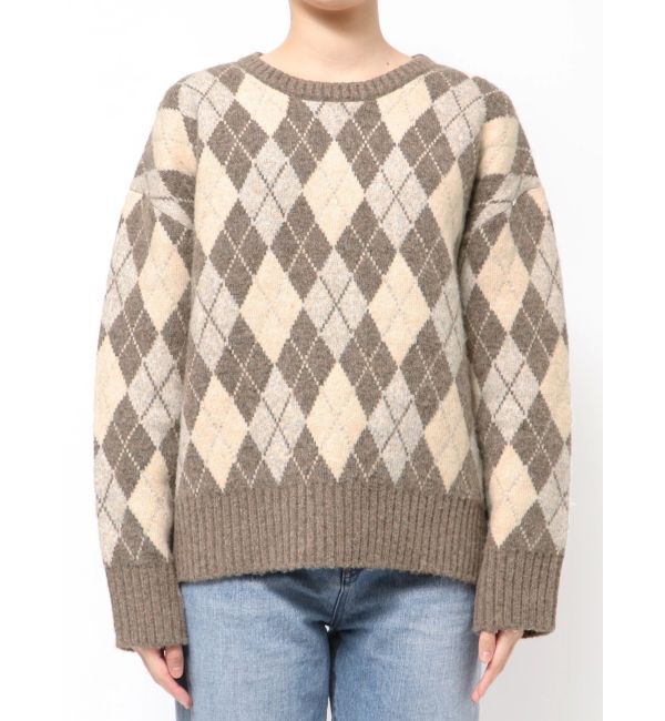 Ungrid「アーガイルルーズニット」|ニット・セーター|