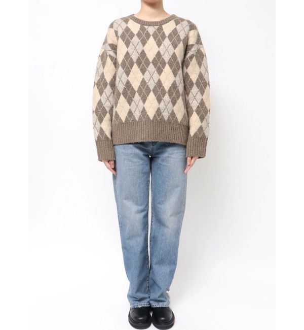 Ungrid「アーガイルルーズニット」|ニット・セーター|