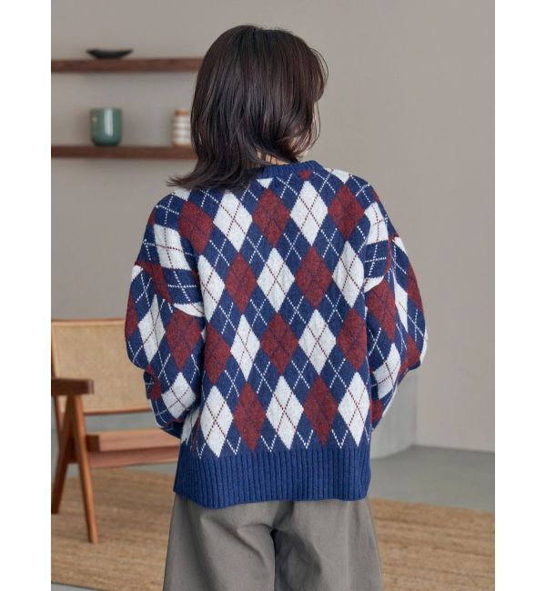 Ungrid「アーガイルルーズニット」|ニット・セーター|