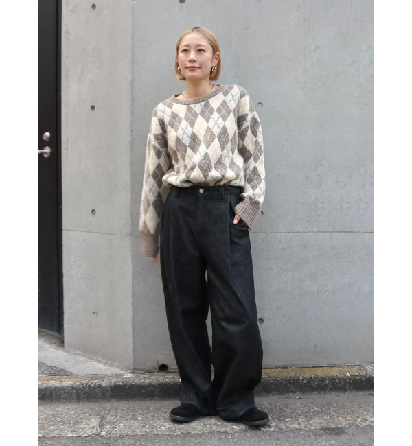 Ungrid「アーガイルルーズニット」|ニット・セーター|